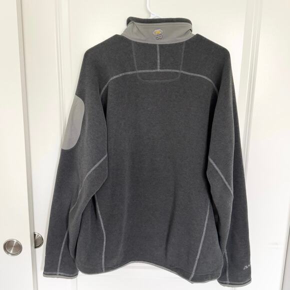 Mountain Hardwear Quarter Zip Fleece Pullover Gray Large - Picture 2 of 5